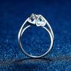 S925 Sterling Silver Women's Angel's Kiss 1 Carat Moissanite Ring