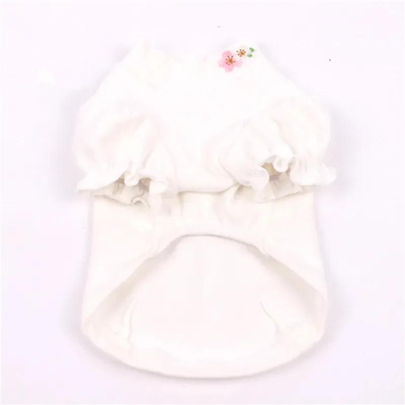 

Cotton Dog Shirt Cat Puppy Dog Clothes Summer Pet Clothing Chihuahua Yorkshire Poodle Pomeranian Bichon Schnauzer Dog Costumes XXS білий