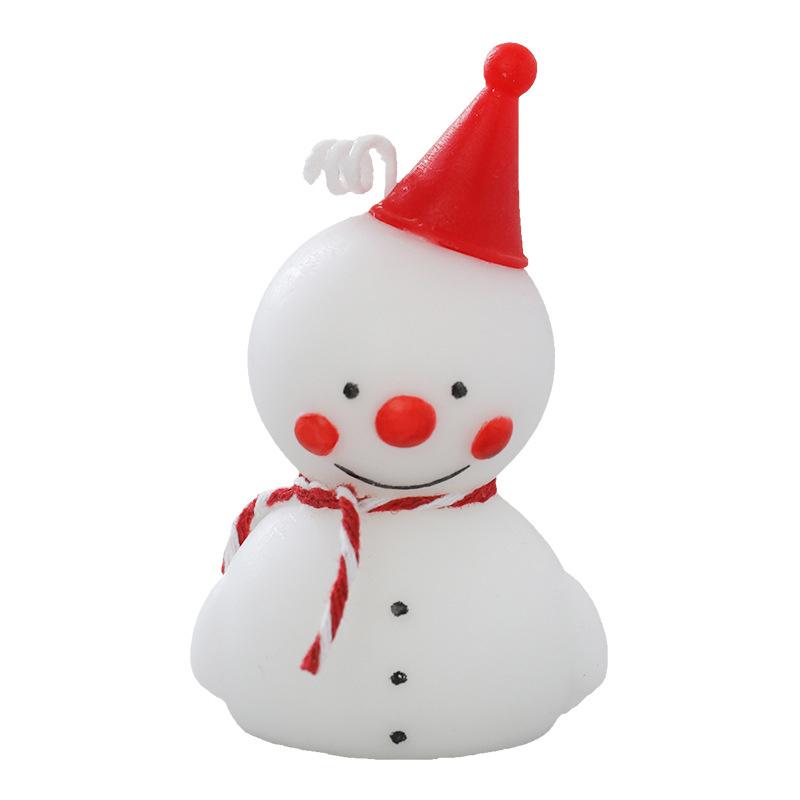 1PC Scented Candles Creative Cartoon Ornaments Photo Props Snowman Cute White Vintage Decorative Table Decoration Gifts