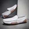 Sommer Neueste Herren Slipper Bequeme Echtleder Flats Freizeitschuhe Herren Atmungsaktive Slip-On Weiche Fahrschuhe Mokassins 2022