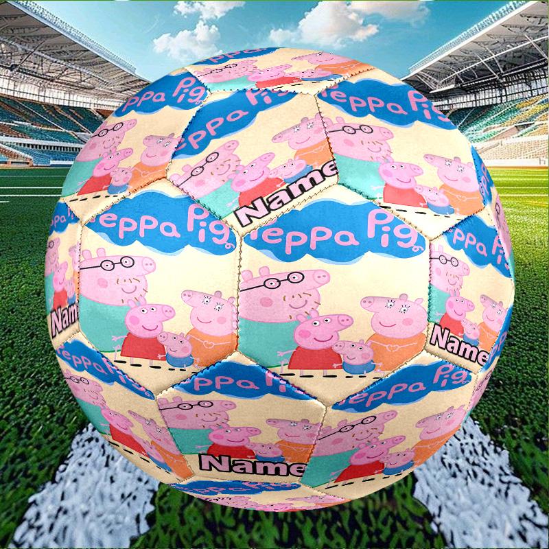 Custom Name Personalized Peppa Pig-A Print Size 5 Soccer Ball Training & Match Football, for Team, Kicking, Gift for Football Enthusiasts