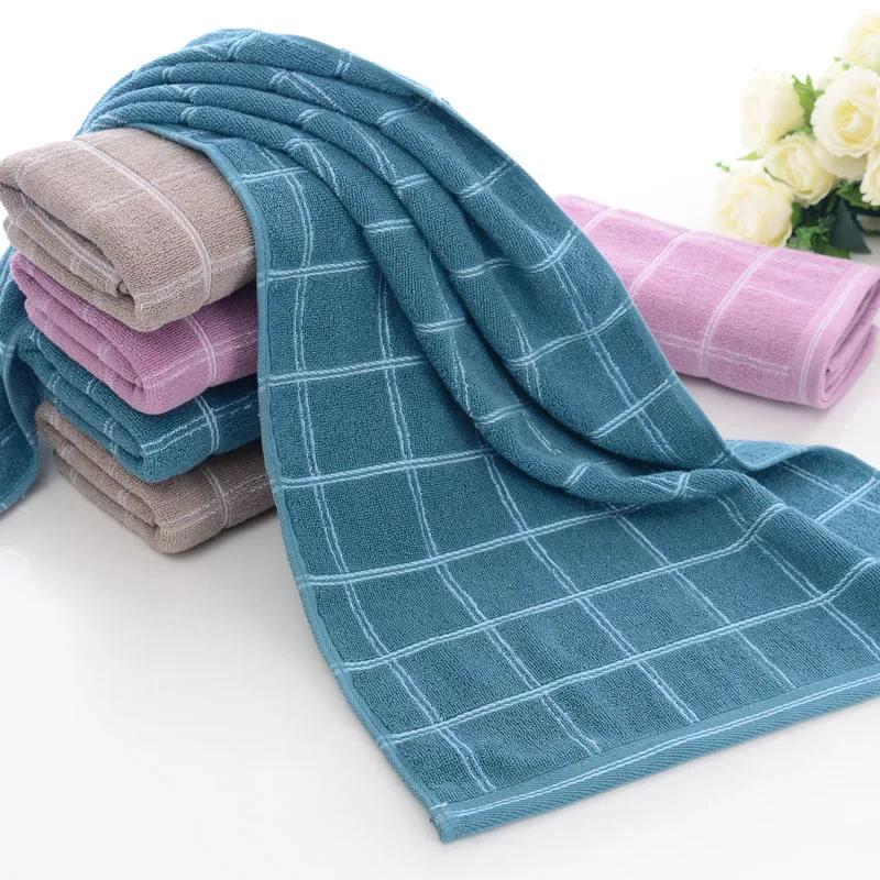 40x90cm Plaid Cotton Men And Women Washcloth Bathroom Towel Bathrobe Beach Sun Bath Sauna Large Towel Yoga Gym Sports Adult Gift