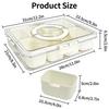 1Pc 4/8 Compartments Divided Serving Tray with Lid, Portable Snack Platters Organizer Spice Container Seasoning Box