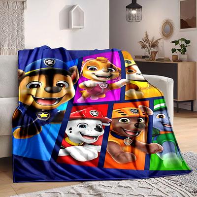 1pc Paw Patrol Soft & Warm Flannel Blanket, Multi-Purpose Throw Blanket for Couch, Sofa, Office, Bed, Camping, Travel
