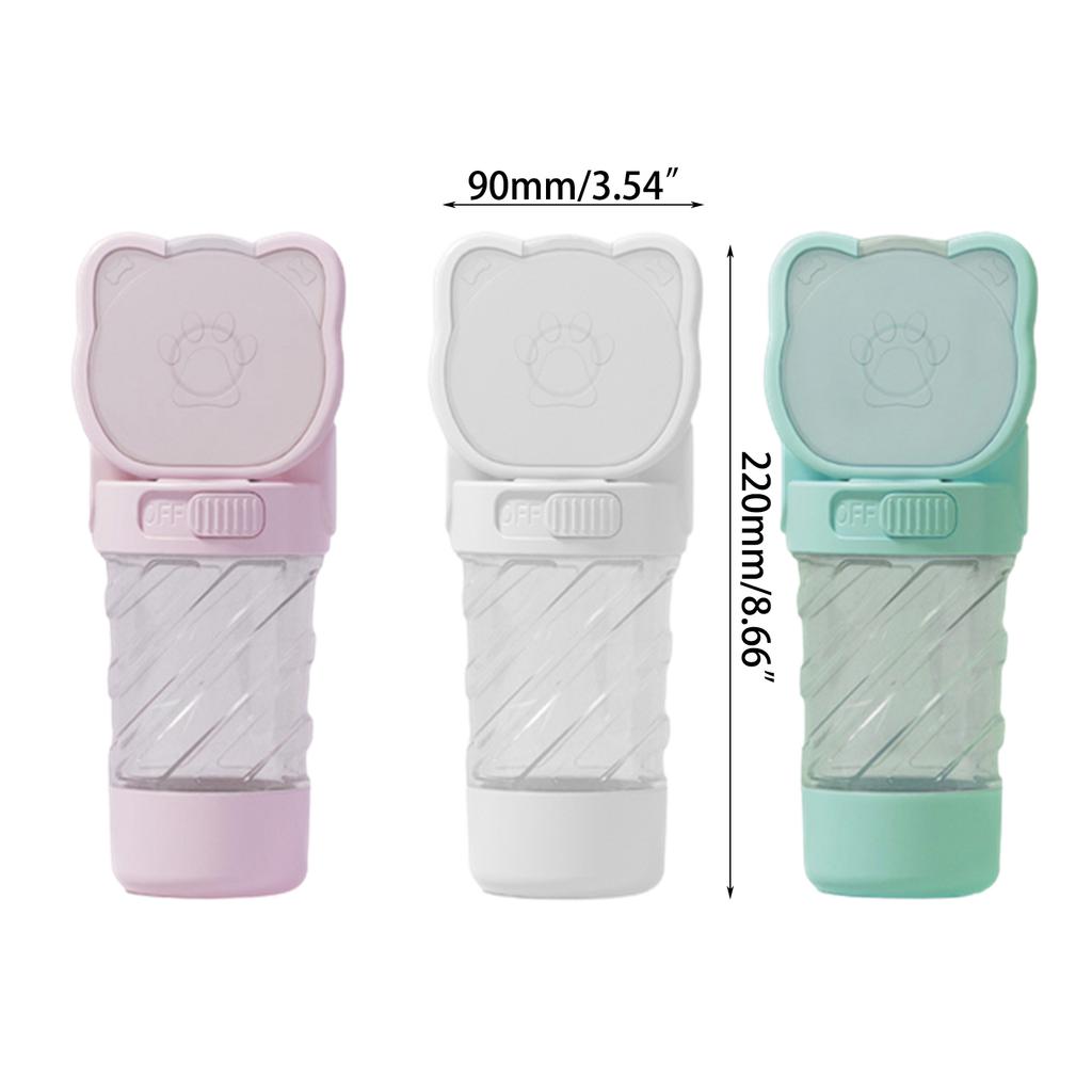 Dog Water Bottle Dispenser Leak Proof Portable Puppy Food Bowl Lightweight Multiple Functions Dog Travel Accessories