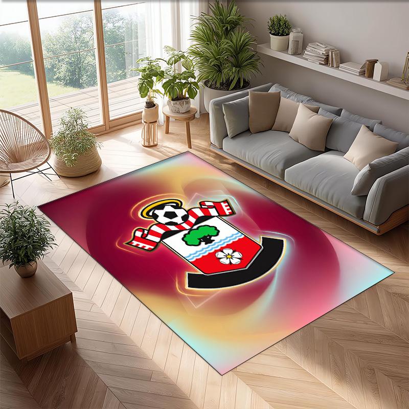 Tappeto in Velluto di Cristallo con Stampa del Southampton Football Club, Comodo Assorbente d'Acqua Antiscivolo per Pavimenti Interni
