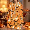 Women's Fashion Casual Long Sleeve Hoodie with Halloween Print for Fall
