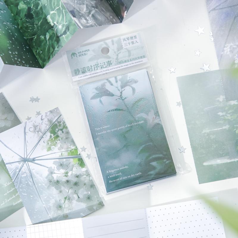 30sheets Instant Collection Series Kawaii Ins Landscape Message Notes DIY Scrapbooking Materials Aesthetic Craft Paper