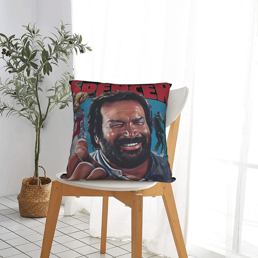 Bud Spencer Italian Actor Pillow Case Design Pillow Cover Vintage Cushion Cover For Chair Sofa Home Decor