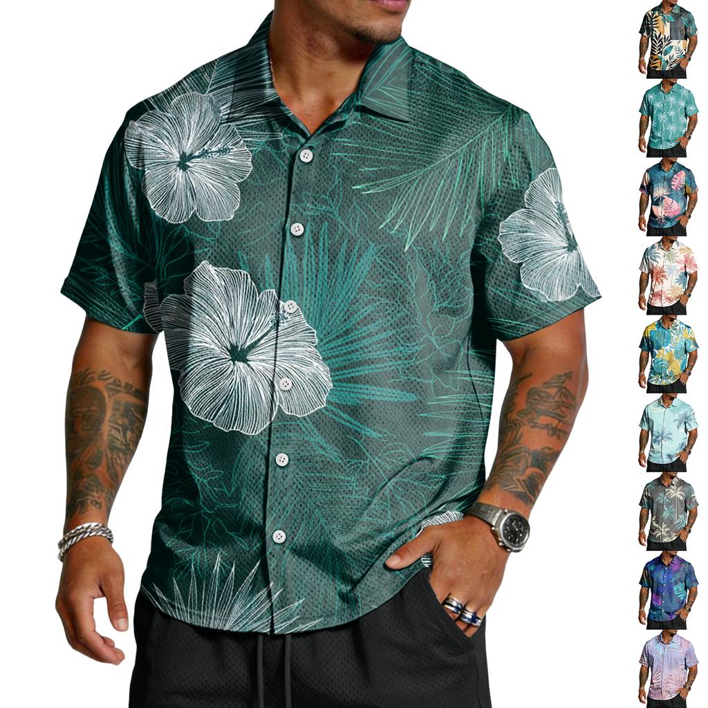 Men's Casual Lightweight Breathable Short-Sleeve Shirt