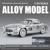 1:24 Modellini in Lega Laccata 300SL Retrò, Suoni e Luci Simulate, Raffinati Ornamenti da Scrivania, Regali di Natale