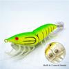 Fishing Lures Shrimp Lures Baits Glow Jig Hook Glow Squid Jig Artificial Baits Cuttlefish Hook with Rings Bead
