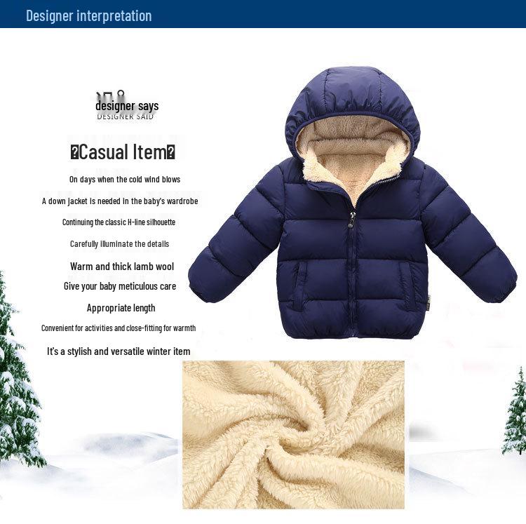 Kinder Fleece-gefütterte Baumwolljacke - Jungen und Mädchen Daunenjacke, Dicke Oberbekleidung