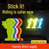 Reflective Alien Motorcycle Safety Decal for Night Driving