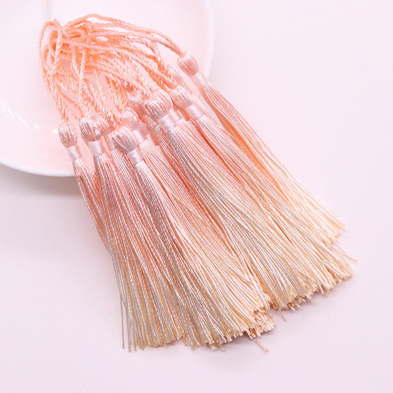 

8 шт. Кисточки градиентного цвета для рукоделия, полиэстеровые шелковые кисточки с бахромой, рукоделие, ювелирные изделия, сделай сам, шитье, подвеска для одежды, украшение для закладки 8PCS