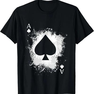 Poker Watersplash Ace Of Spades - Texas Hold'Em Poker T-Shirt