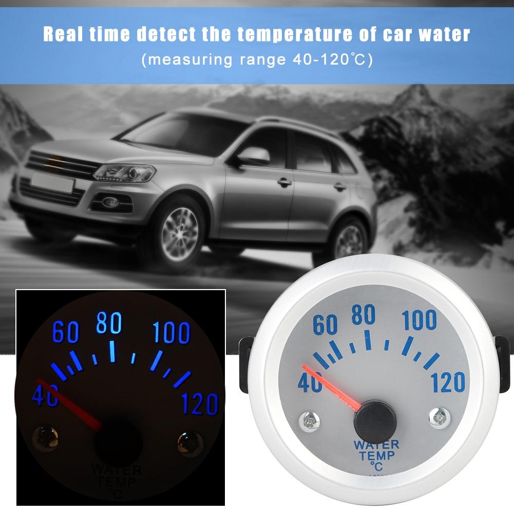 52mm 2 Universal Car Motor Digital Blue LED Water Temp Temperature Gauge 40 120 celsius Range