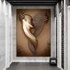 Modern Metal Figure Statue Art Romantic Minimalist Wall Art Print Canvas Painting Posters for Living Room Modern Home Decor
