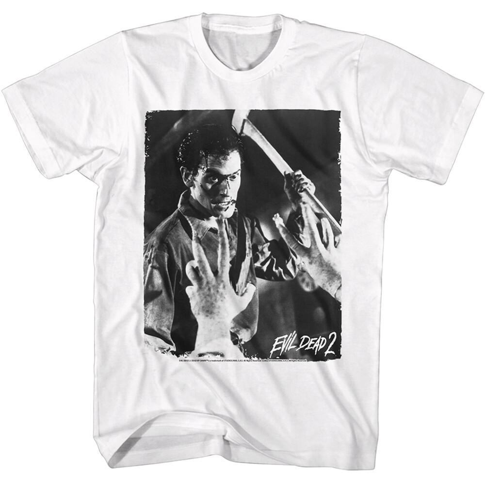 The Evil Dead 2 Movie Ash Williams With Axe Killing It Men T Shirt M