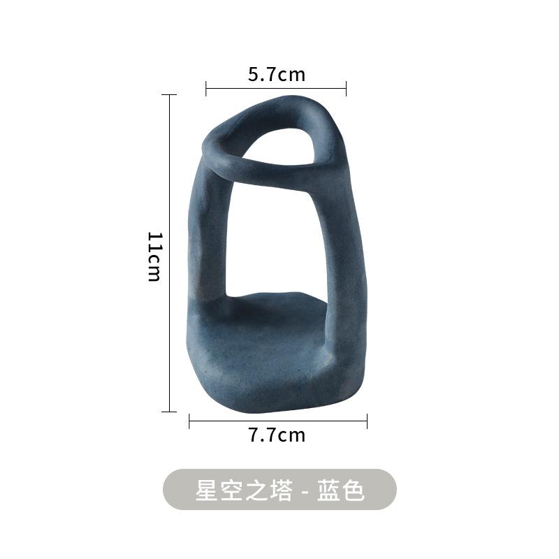 Nordic Home Desktop Storage Decorations Ceramic Creative Pen Holder Candlestick Makeup Pen Storage Shelf Multi Functional