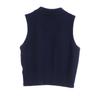 S Family Women's Slim Fit Knitted Cardigan Vest - Sleeveless, PLOLO Collar, Stylish Spring & Autumn Outerwear