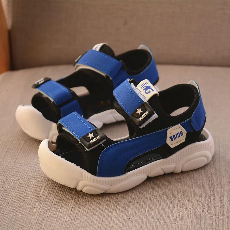 Summer Boys' Sandals Children Shoes Boys Soft Soles Beach Shoes Male Baby Baotou Anti-kick Children's Sandals