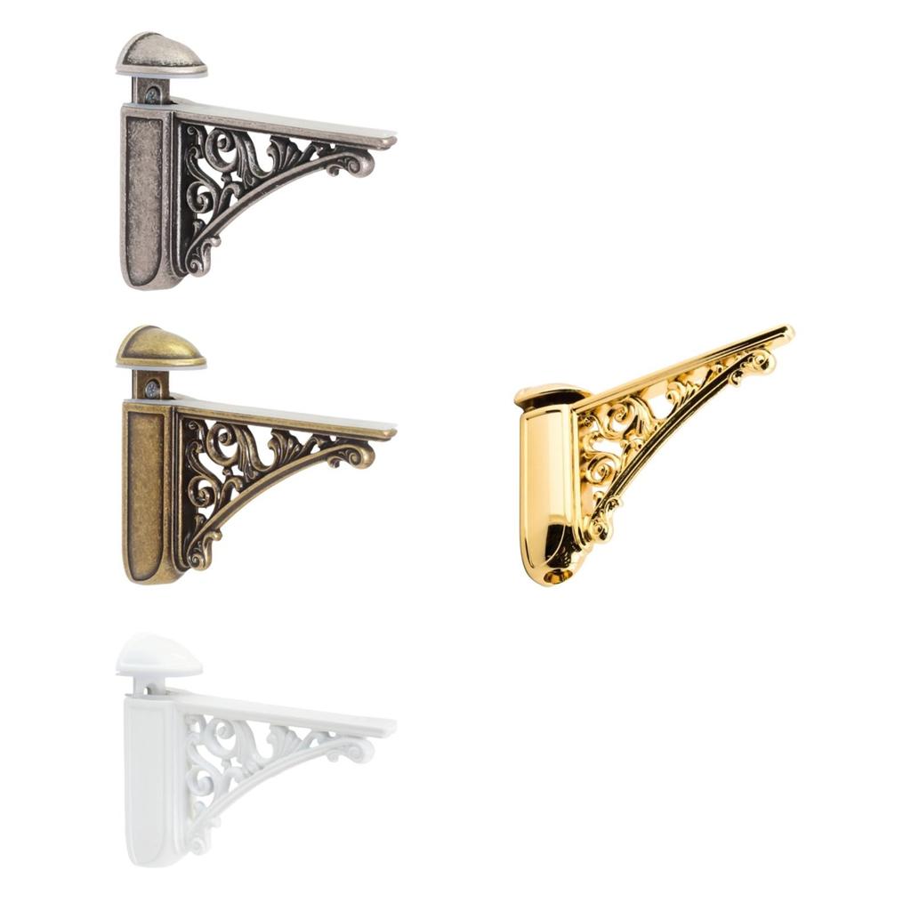 Glass And Wood Shelf Bracket Wall Mount, Decorative Replacement Bracket, Antique Wall Bracket for Bathroom, Home, Living Room