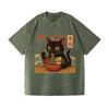 Summer Holiday Washed Acid Tshirts Casual Loose Short Sleeve Oneck  Sports Tees Fashion Printing k POP Unisex Men Clothes