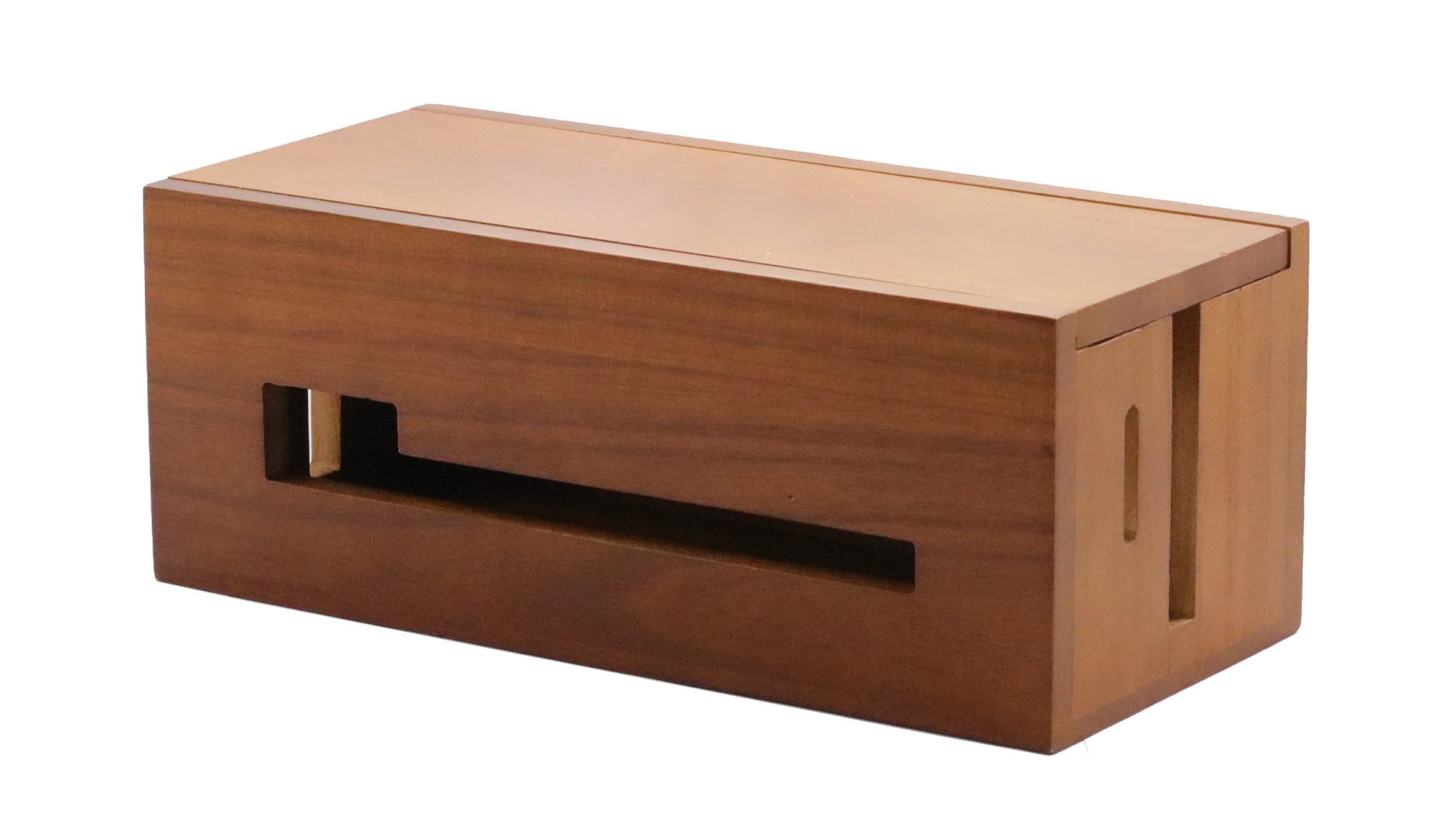 

Cable Box Outlet Box Wiring Cord Hidden Cable Storage Power Tap Natural Wood Paulownia Wood
