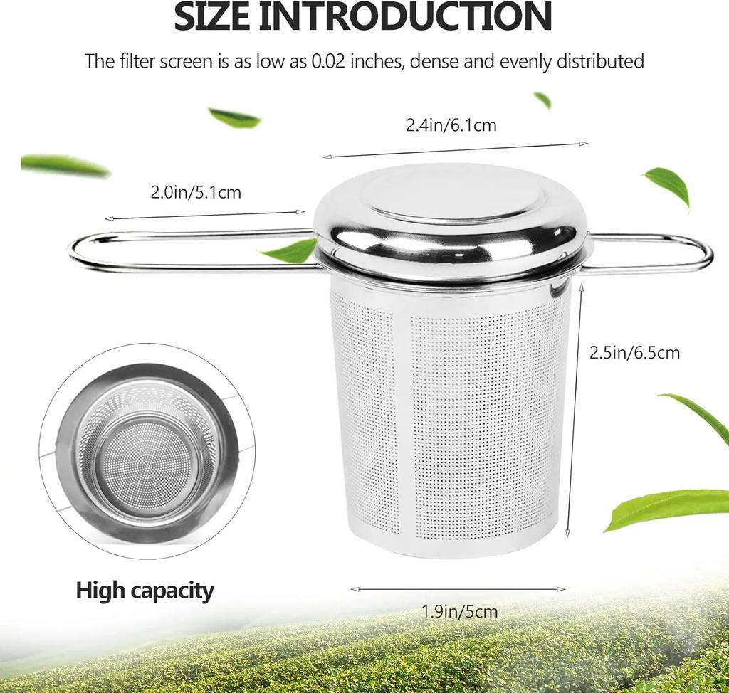 Stainless Steel Tea Infuser Mesh Filters Tea Strainer with Folding Handle Lid Hanging On Teapots Mug Cup To Steep Tea Coffee New