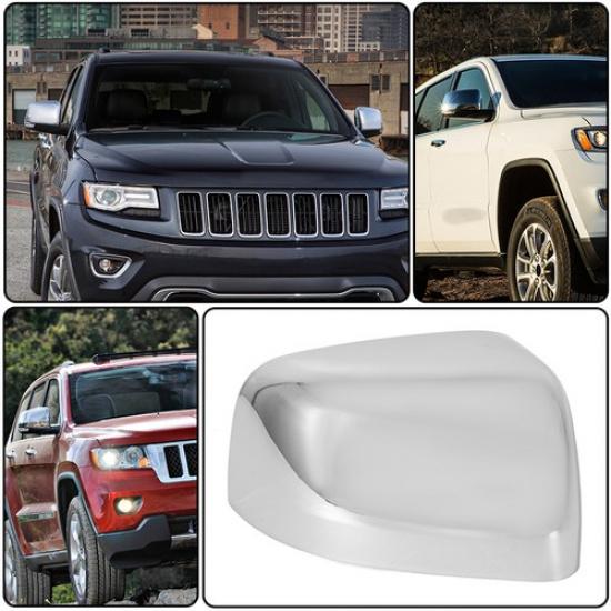Passenger Right Side Mirror Cover Cap Fits Jeep Grand Cherokee 2011-2021 Chrome