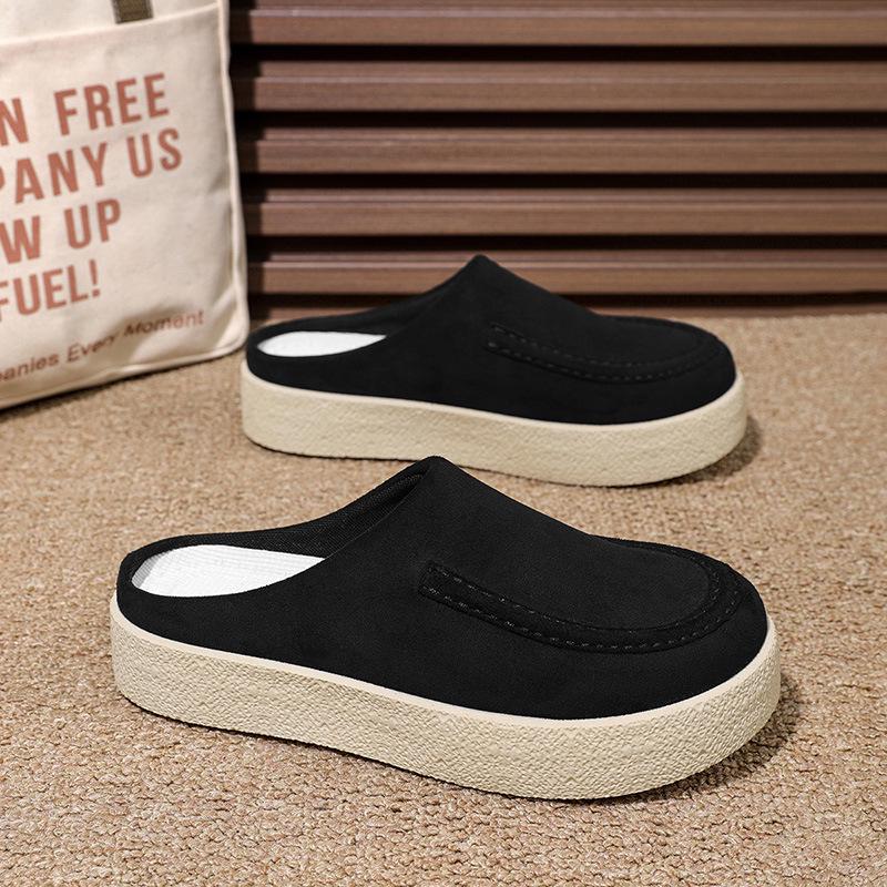 Sabots Birken pour hommes, modèle 2025, sans talon.: Chaussures décontractées tendance à semelles épaisses qui augmentent la hauteur