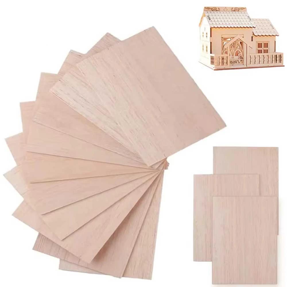 5-20Pcs Model Making Balsa Wood Sheets ,Balsa Wood Sheets Ply in Multiple Sizes & Thickness, Easy to Cut for DIY Crafts