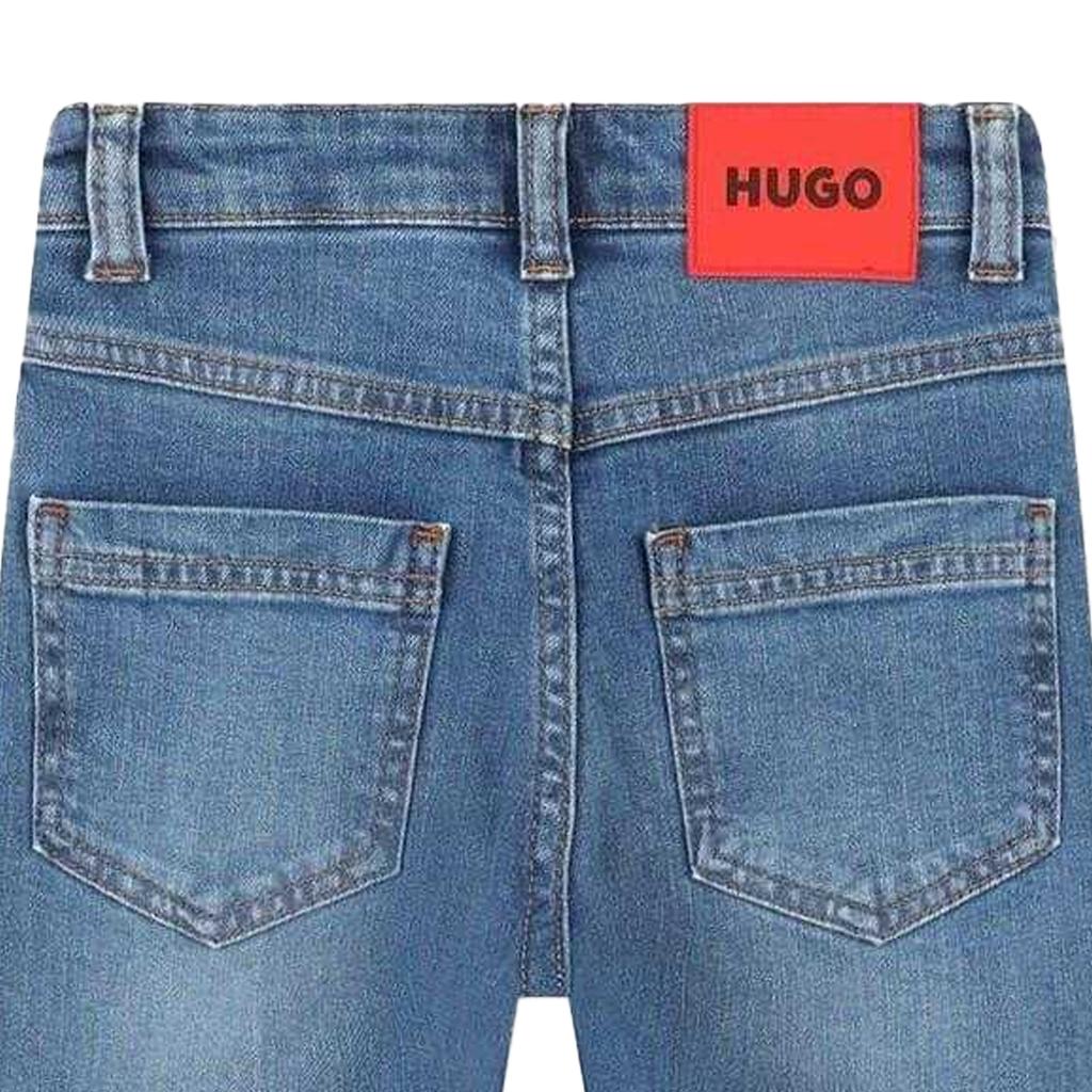 Jeans lisos de mezclilla para niño Hugo