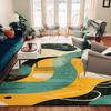 Abstrakter Geometrischer Teppich für Wohnzimmerdekoration Sofatisch Große Teppiche Schlafzimmer Küche Flur Balkon Rutschfeste Fußmatte