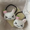 1/2Pcs Cute Strawberry Plush Bunny Hair Scrunchie Elastic Non-Slip Hair Tie Ponytail Holder Women Daily Hairstyle Accessories