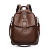 Trend genuine Leather Women's backpack soft cow leather fashi multi-purpose backpack large-capacity versatile Bag for women