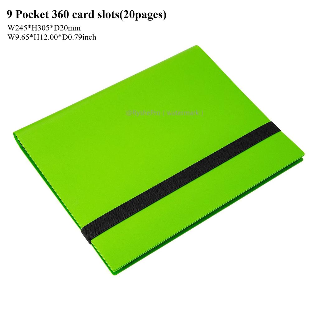 Desky na karty s 9 kapsami Album na sběratelské karty Displayové desky 360 Kapsy s bočním vkládáním Držák pro TCG Yugioh MTG Kniha herních karet