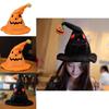 Halloween Elektryczny Kapelusz Elfa Dyni Ducha Kostium na Imprezę Festiwalową Pluszowa Zabawka Żółty 30*30*40cm Czarny 30*30*40cm