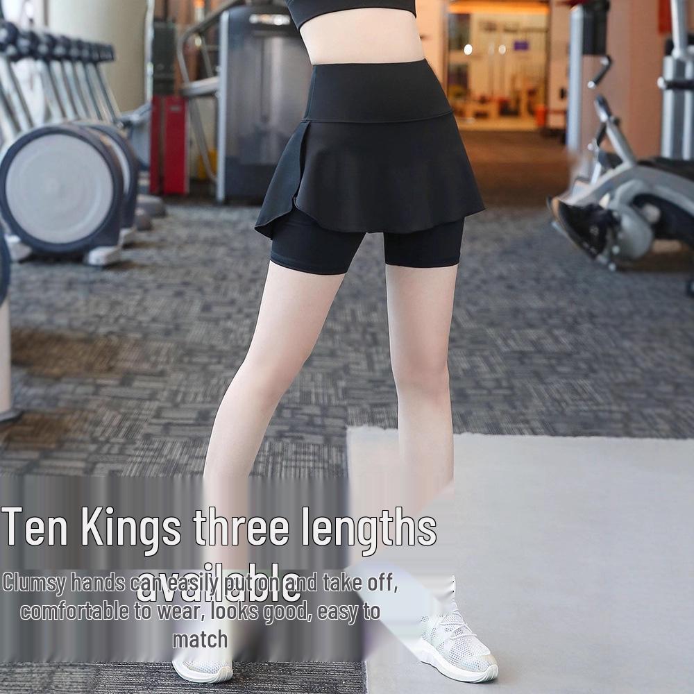 Plus Size Women's Yoga Pants, Two-Piece Look, Spring/Summer Fitness, 200 Jin, Slimming & Loose Running Sportswear
