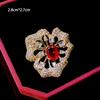 Fashion Small Flower Brooches Pins Luxury Micro-zircon Personality Snowflake Corsage Emerald Geometry Badge Female Accessories