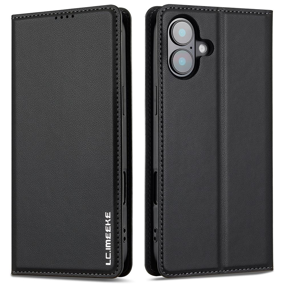 LC.IMEEKE L1 Series for iPhone 17 Case PU Leather Wallet Stand Protective Phone Cover