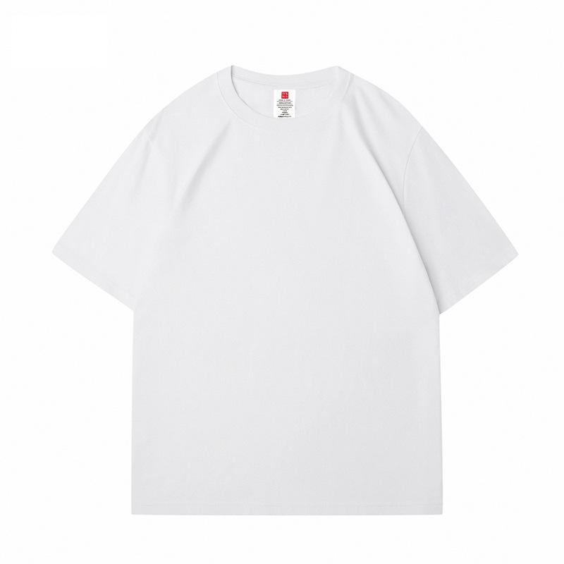 Men's Short Sleeved T-shirt Made 100% Pure Cotton  Summer Heavyweight Loose Oversized Top  Fashionable Round Neck Half Sleeved Casual T-shirt