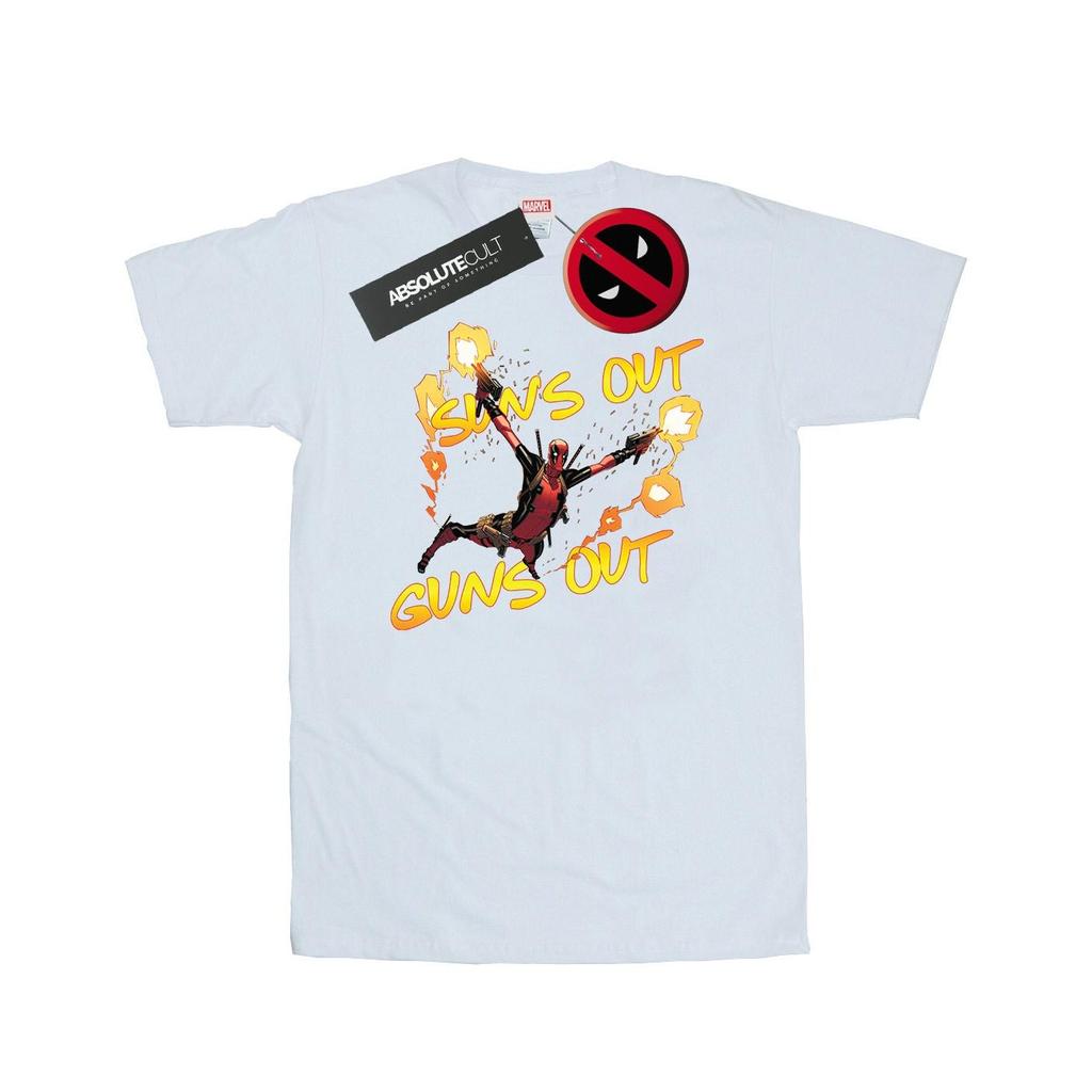 Marvel Mens Deadpool SunÂ´s Out Guns Out T-Shirt