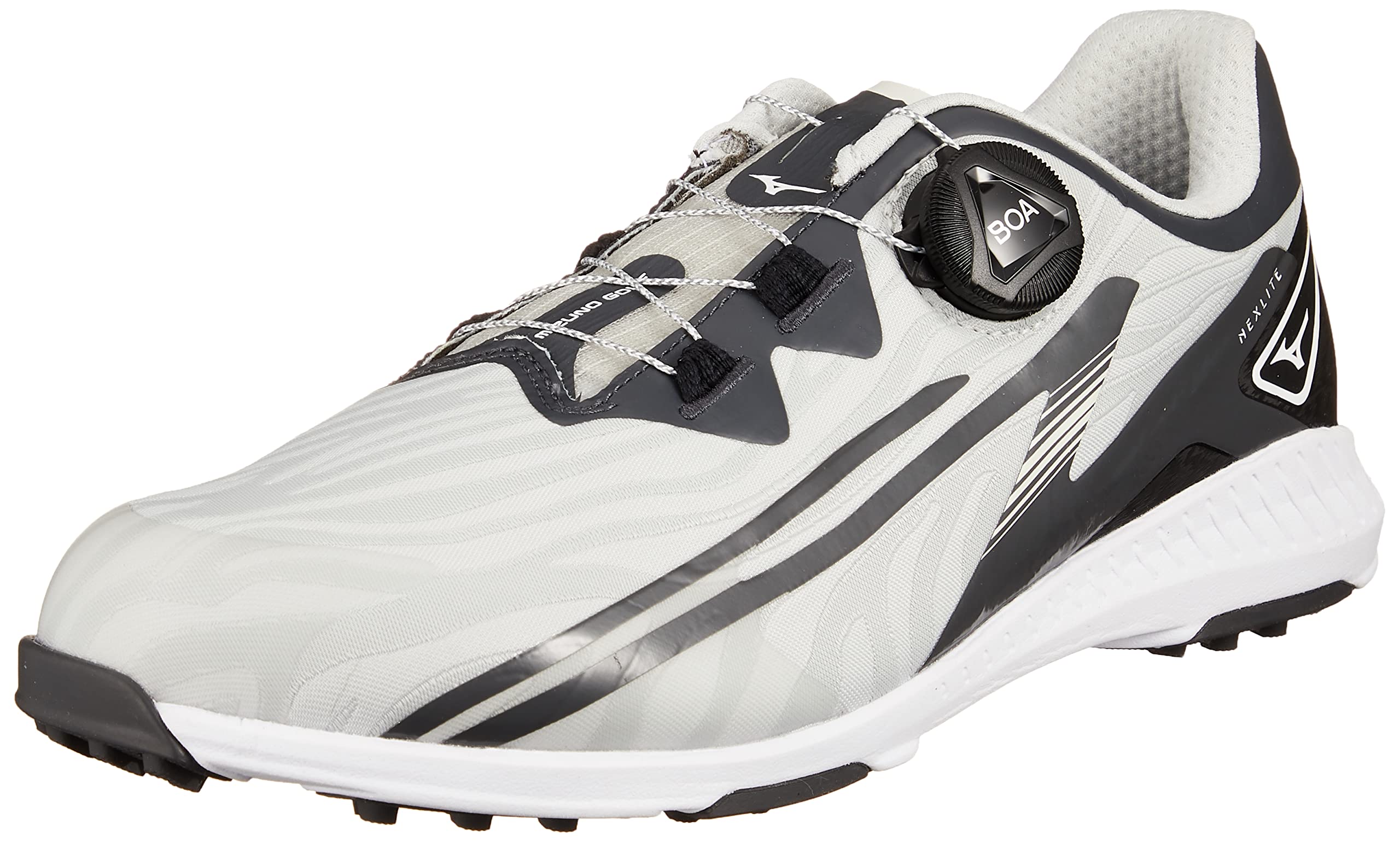 

Mizuno Nexlite WG BOA Waterproof Golf Shoes, Men s, Gray/Black, Size 26.5 cm, 3E
