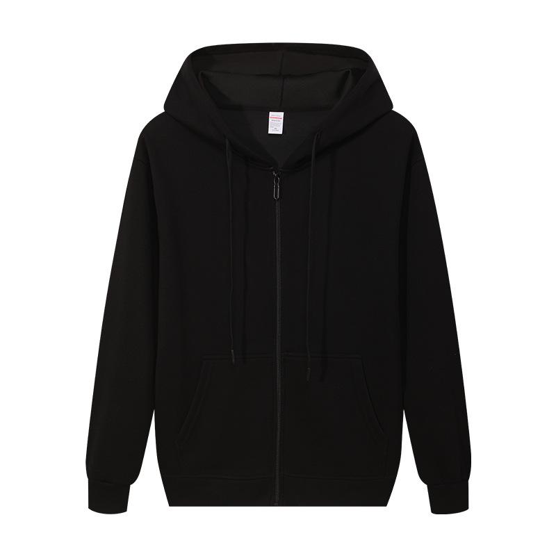 Unisex Warm Hooded Cardigan: Autumn & Winter Thick Fleece Casual Jacket M