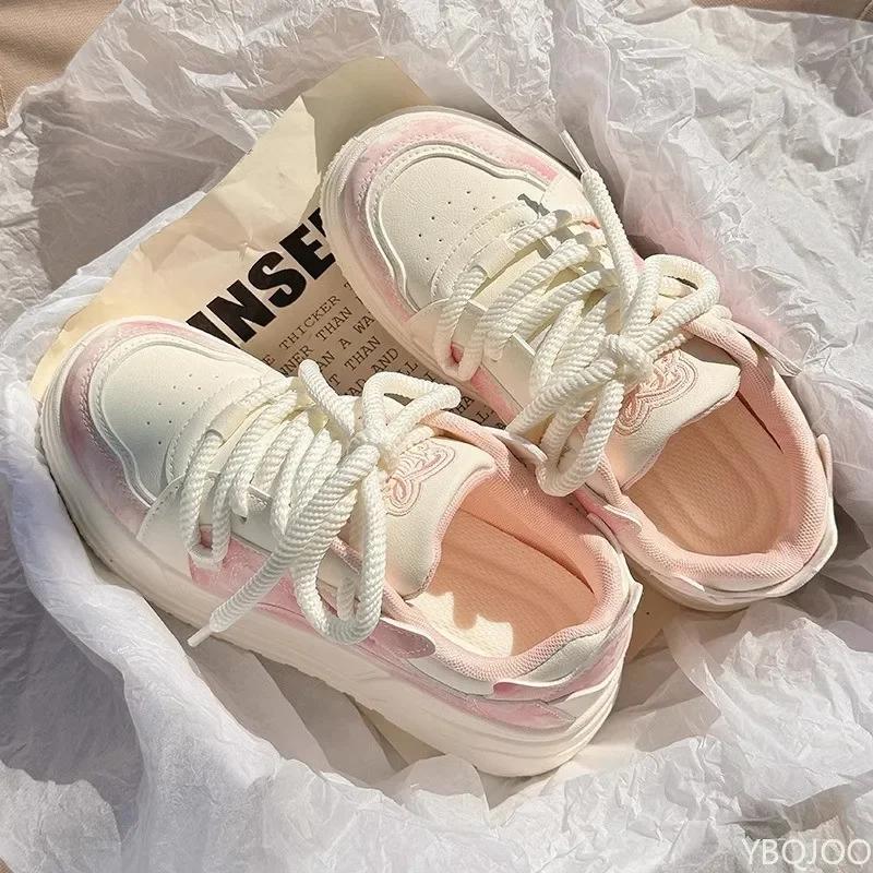 Women's Walking Shoes  Spring New Fashionable Thick Soled Comfortable Running Shoes Outdoor Leisure Sports Tennis Shoes