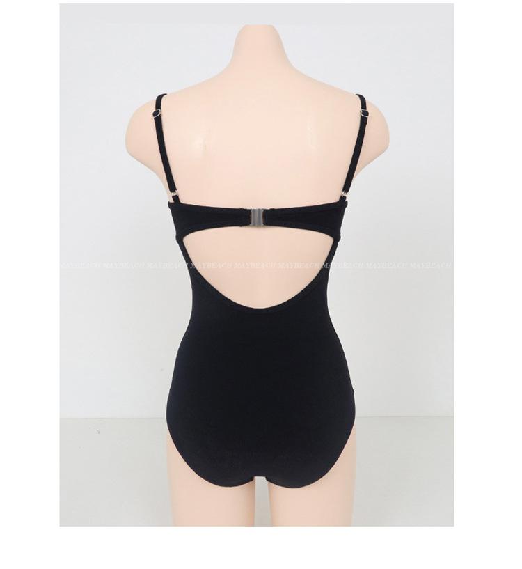 Candy Color] Korean One-piece Triangular Swimsuit Female Sexy Backless Simple and Thin Small-breasted Hot Spring Swimsuit
