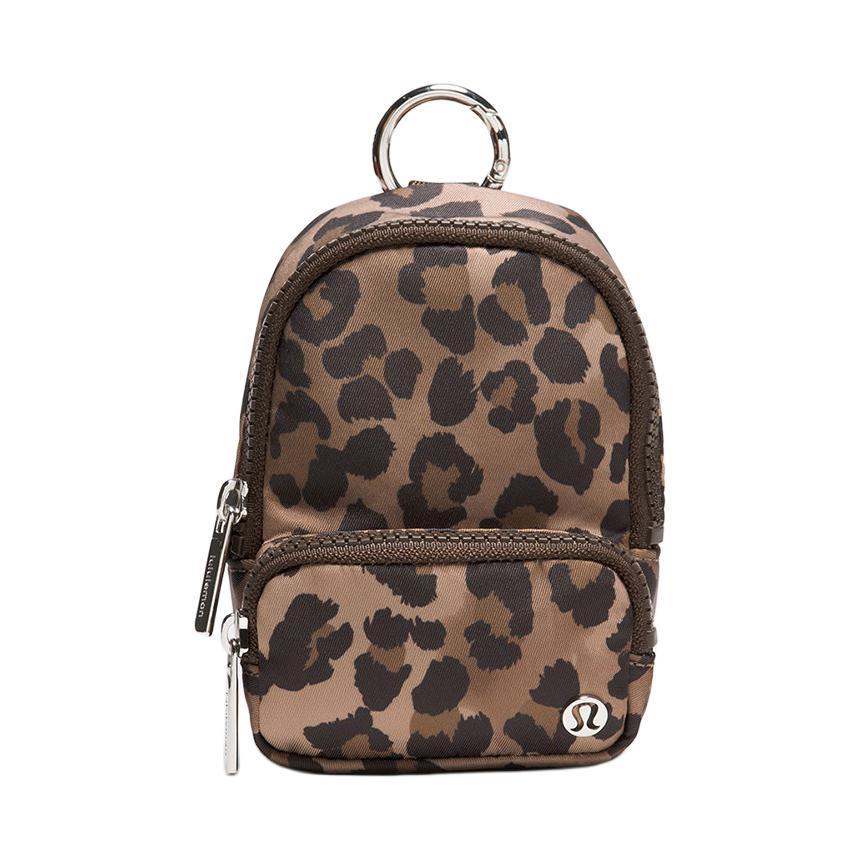 Lululemon Everywhere Brand Logo D-Ring Design Wallet Nano Women Wallet Leopard Walnut-Brown LU9DE8S-1 Leopard Print Walnut Brown 13840₽