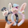 Labubu Hair Hoop Girl Cartoon Labubu Plush Hairpin Headpiece Headband Hair Accessories